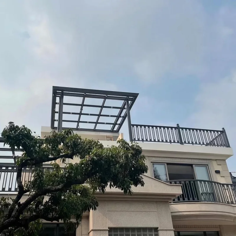 التخصيص درابزين معدني الدرابزين شرفة في الهواء الطلق المجلفن الصلب/سبائك الألومنيوم على السطح شرفة الفن تعريشة الزخرفية