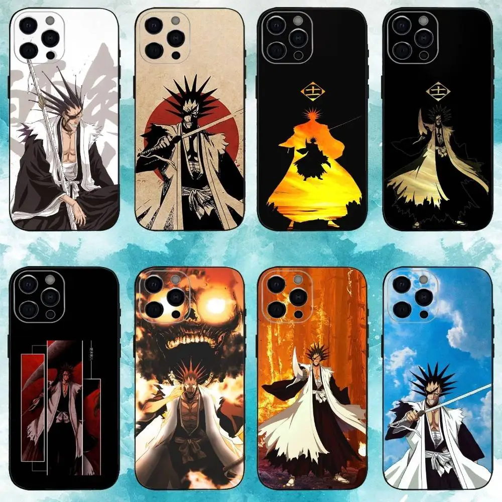 

Bleach Z-Zaraki K-Kenpachi Phone Case For iPhone17,16,15,14,13,12,11 Plus,Pro Max Soft Black Cover
