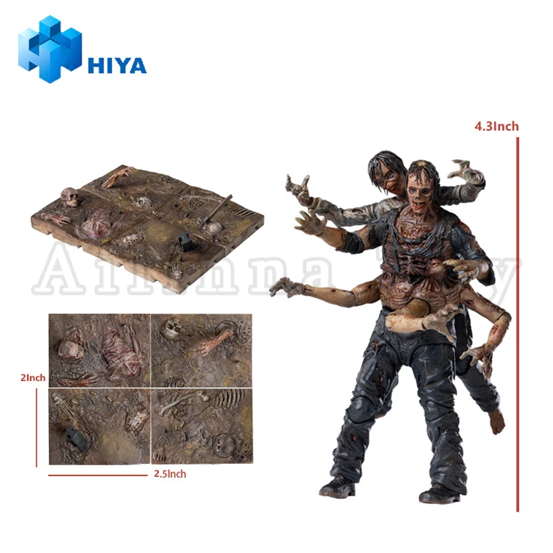 [Pre-Order]HIYA 1/18 4inch Action Figure Exquisite Mini Series The Walking Dead Dead City Walker King Anime Free Shipping