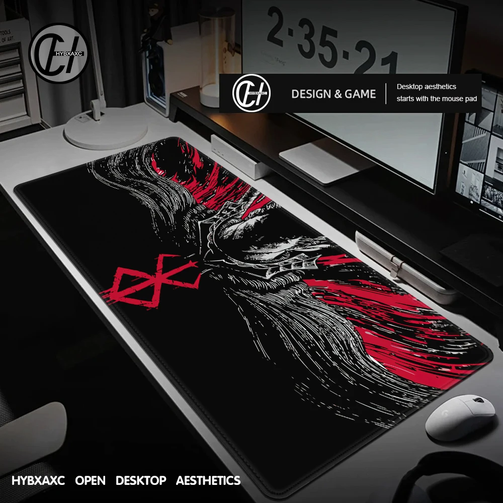 Mouse Mat Berserk Guts Gamer Gaming Mouse Pad Guts Sword in Berserk Computer Accessories Big Keyboard Laptop Padmouse Speed Desk