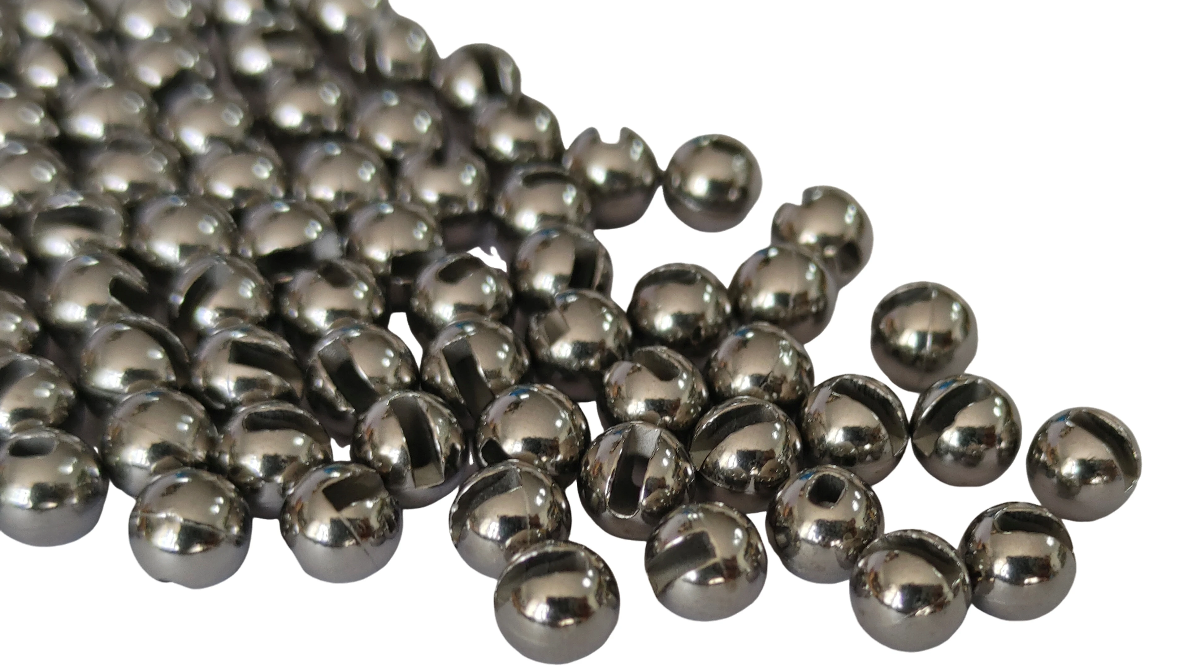 Fishing Equipment Fly - 25 Pieces 3.0-6.4mm Unpainted Slotted Tungsten