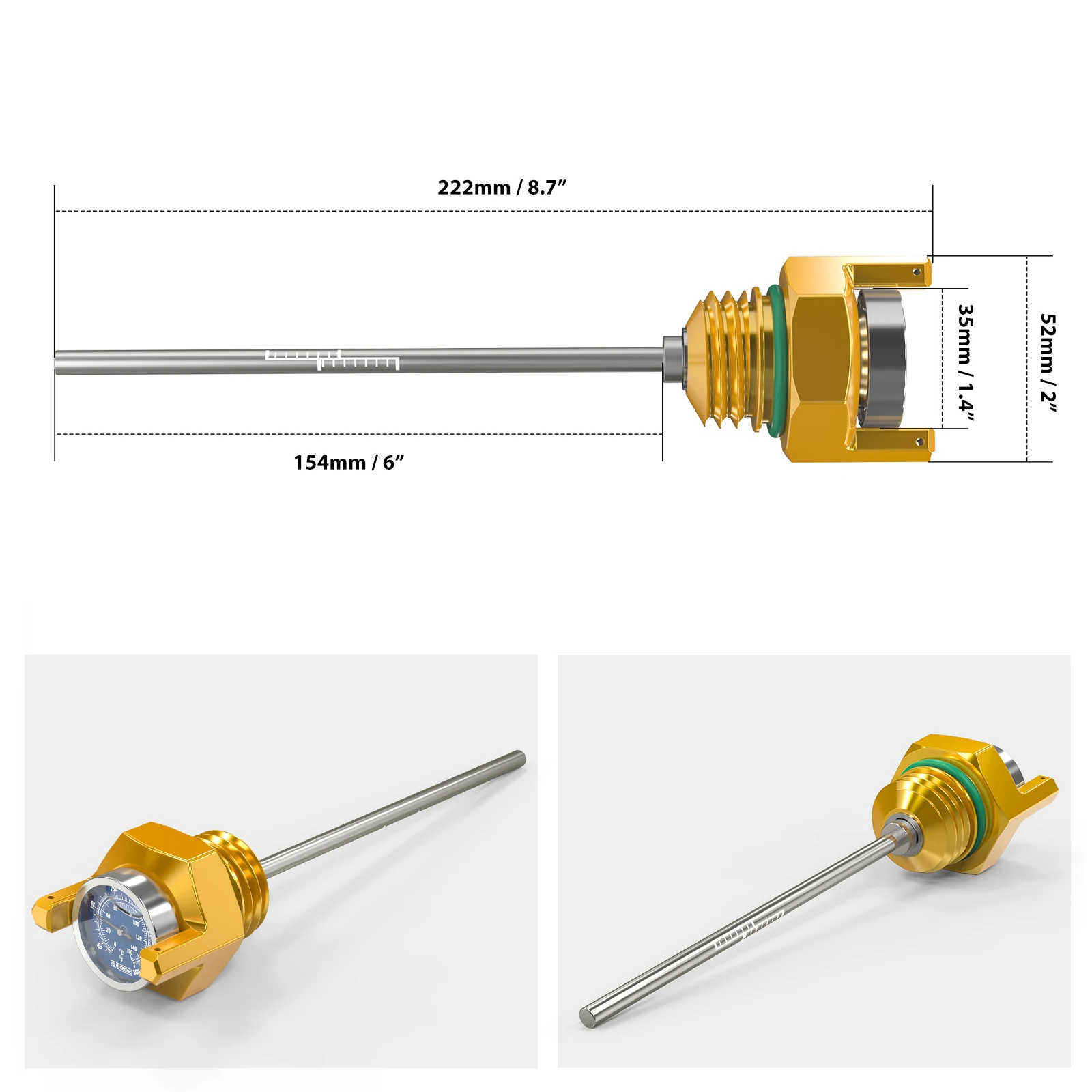 Oil Dipstick w/ Thermometer For Harley 2017-2024 Electra Glide Road King Street Glide Road Glide Ultra Limited Tri Glide Ultra