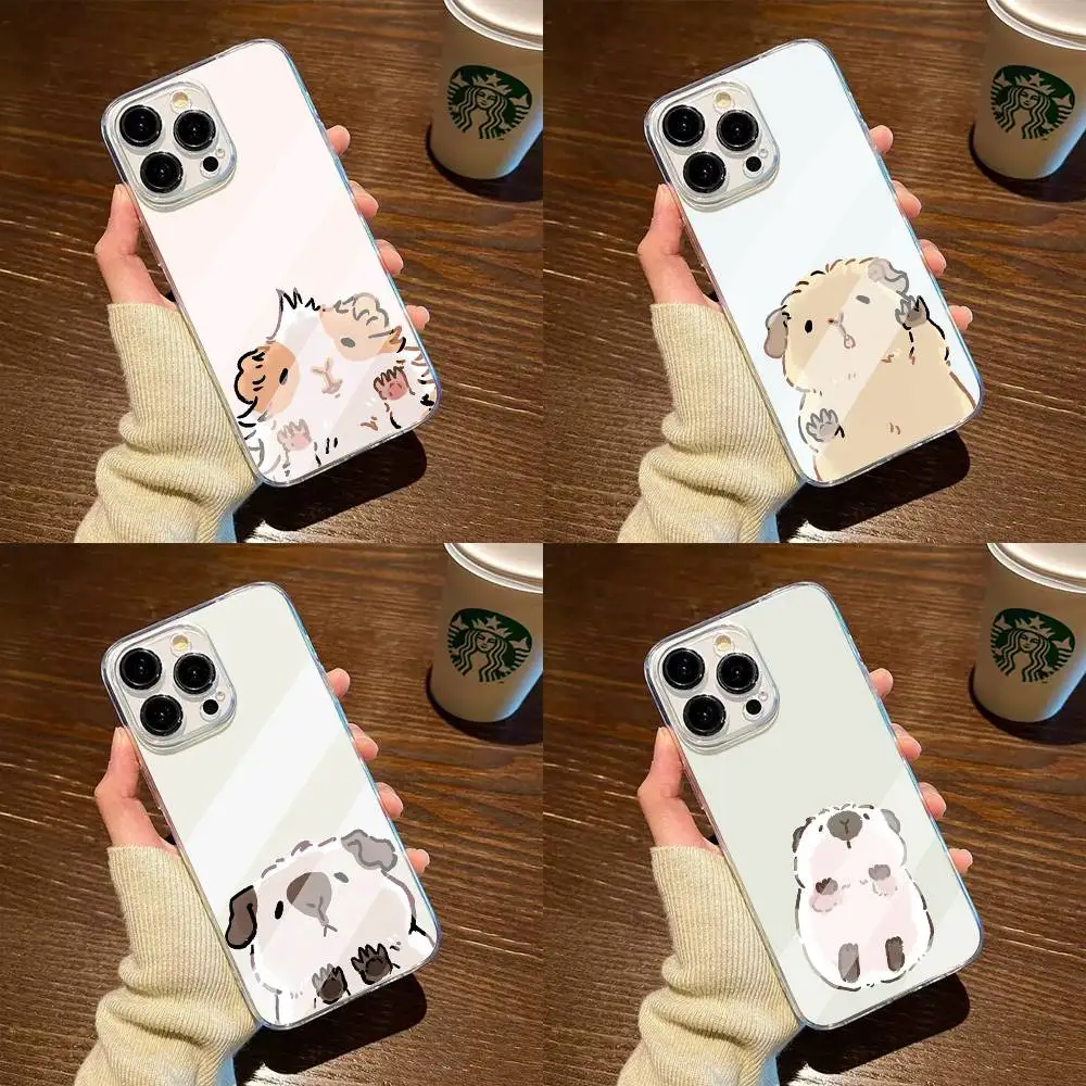 

Cute pet Phone Case For iPhone17,16,15,14,13,12,11 Plus,Pro Max Soft Transparent Cover