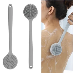 Multifunctional Silicone Brush Body Shower Handle Bath Exfoliating Bathingmassage Brushes Cleaning Scrubbers Exfoliator Tool