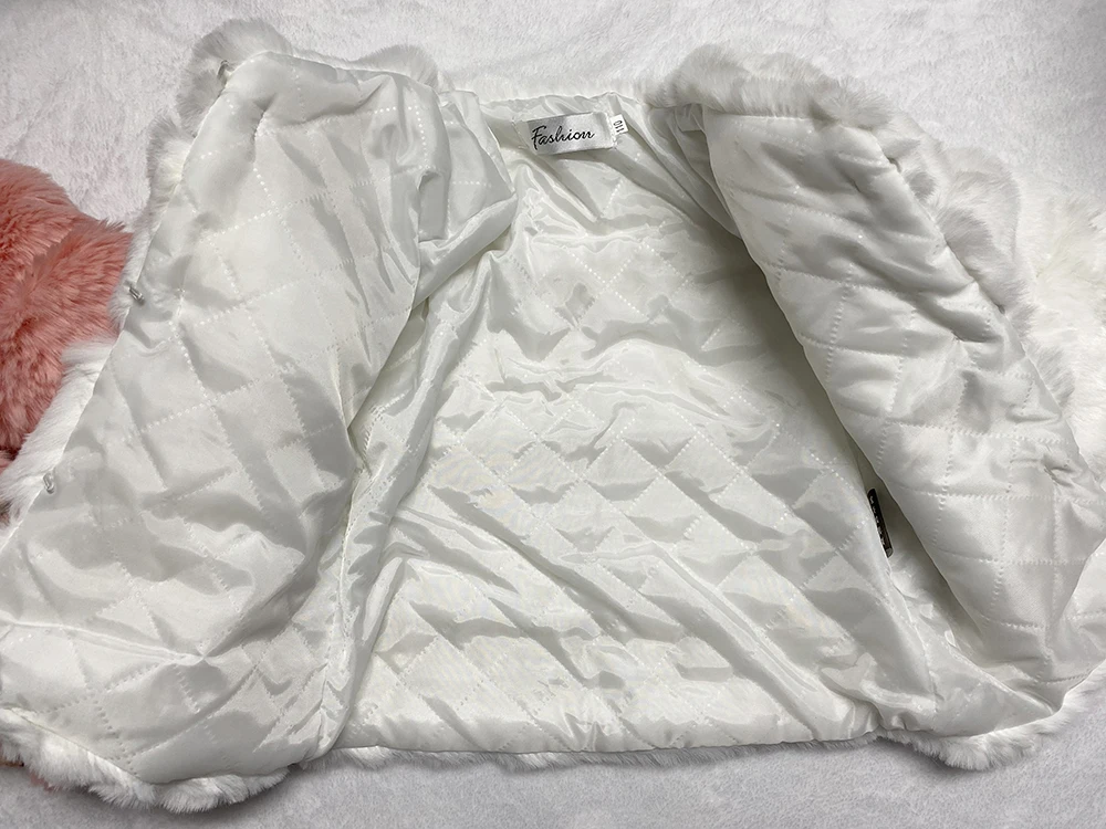 Neue Mädchen Winter Pelzmantel Elegante Teenager Mädchen Faux Pelz Jacken Dicke Mäntel Warme Parkas Kinder Oberbekleidung 1-10Yrs Mädchen Kleidung – Detail 13