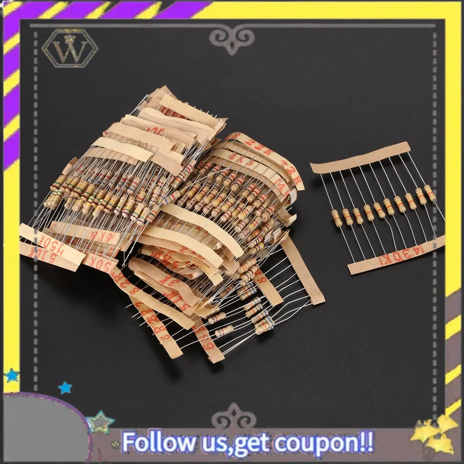 AU33-500 قطعة 50 قيم 1/2 واط 0.5 واط 5% مقاومات فيلم الكربون مجموعة متنوعة و 1 قطعة لوحة تطوير SIM7020C وحدة NB-Iot #5