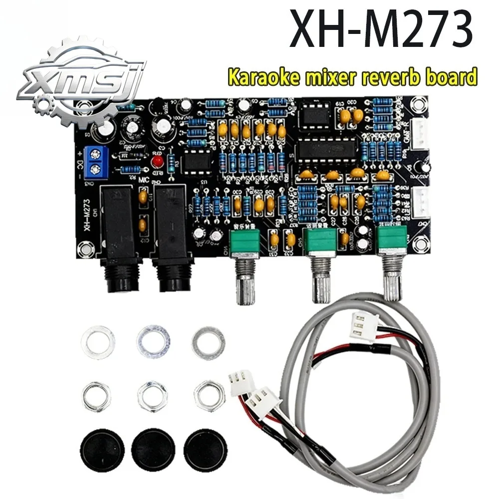 

1/3/5PCS XH-M273 Placa Amplificadora de Micrófono, Reverberación para Karaoke, DC 12-24V, Placa Preamplificadora Digital, Contro