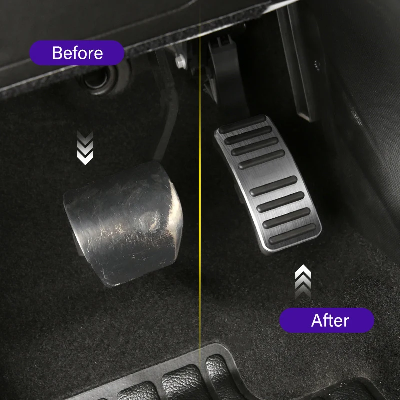 Accelerator Footrest Gas Brake Pedals Cover StickerAnti-skid Pedal Decoration For Smart 453 451 Fortwo Forfour Car Accessories