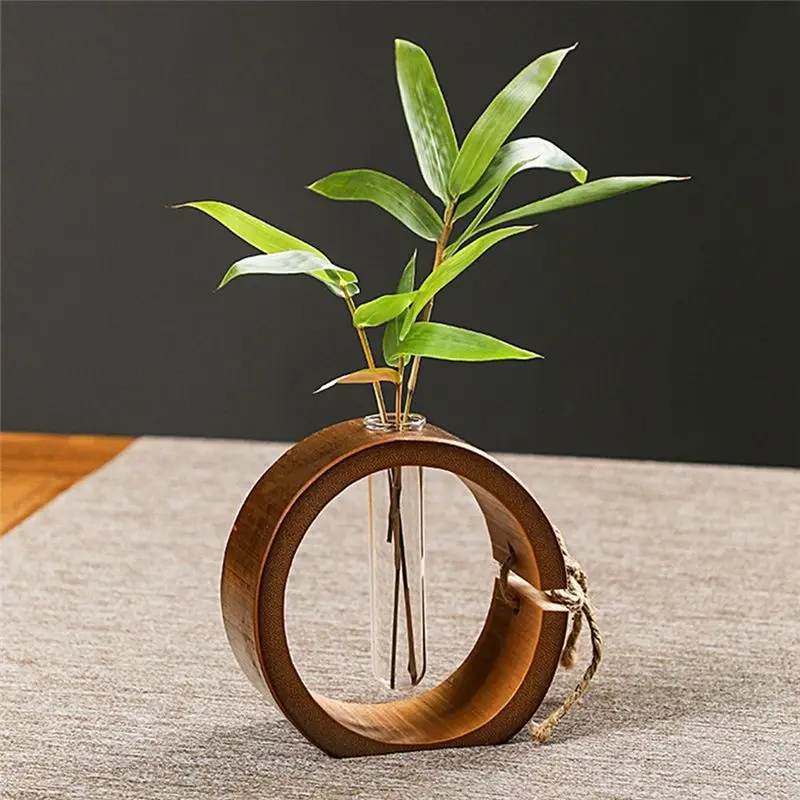 AS94-Wooden Dry Vase Flower Arrangement Living Room Dining Table Porch Flower Flower Arrangement Home Decoration Ornaments, Dura