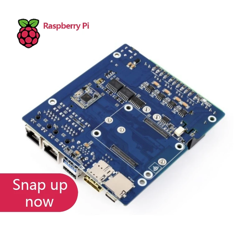 

Многофункциональная плата Waveshare CM5, двойной гигабитный/2.5G Ethernet, RS485, 4G/5G, выход 4K, док-станция для Raspberry Pi CM5 (не входит в комплект)