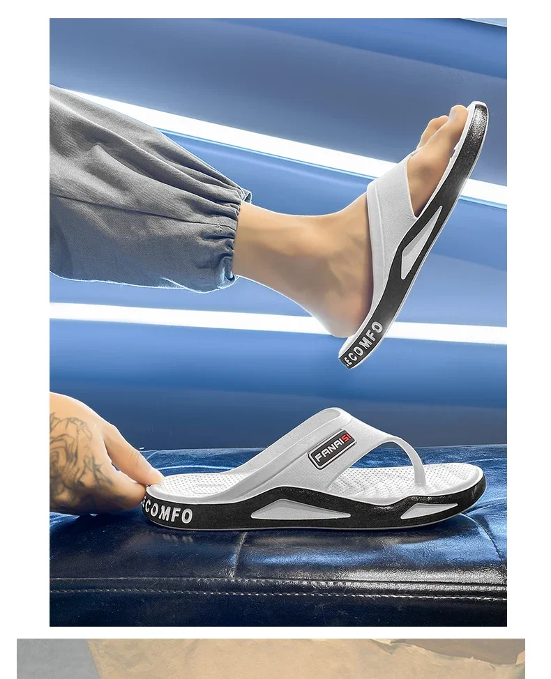 2026 Sommer Herren Flip-Flops Sport Outdoor Mode & Trend Bequeme Strand-Sandalen Herren Freizeitschuhe Haus-Flip-Flops Hausschuhe – Detail 10
