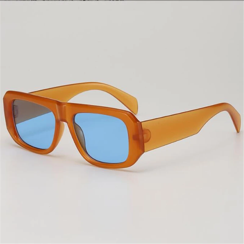 

Rectangular Ocean Blue Lens Fashion Sunglasses Home style Outdoor Durable Luxury Glasses HD Anti UV Wholesale Hot Selling