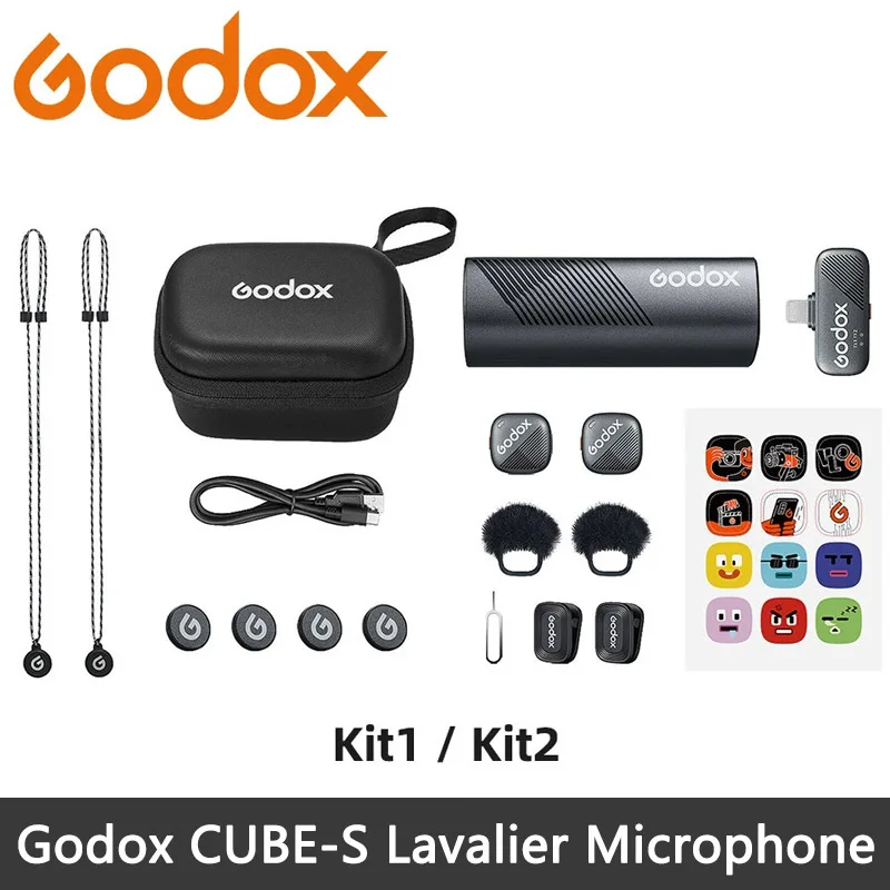 ميكروفون Godox Cube-OP3 OP3 Lavalier الجديد لـ DJI Osmo Pocket 3 إلغاء الضوضاء عمر البطارية 10 ساعات، ميكروفون لاسلكي صغير لمدونة الفيديو
