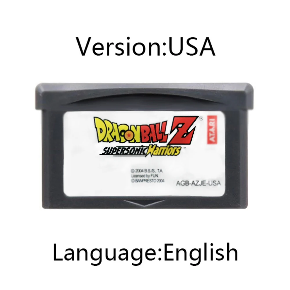 

GBA Game Dragon Ball SeriesCartridge 32-битная карта игровой консоли Advanced Adventure Supersonic Warriors Buu's Fury для GBA