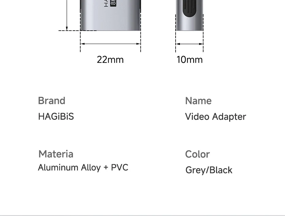 Hagibis HDMI/DisplayPort to USB-C Adapter 8K 60Hz