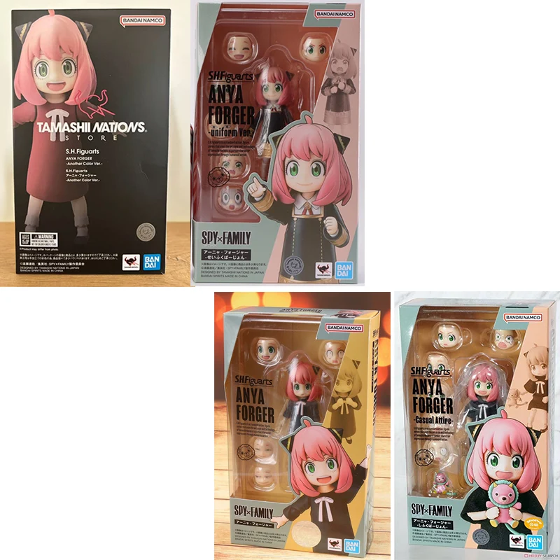Bandai oryginalna SHF SPY×FAMILY Anya fałszerz-uniform Ver- strój codzienny- Anime Model postaci zabawki ozdoby prezent dla dzieci