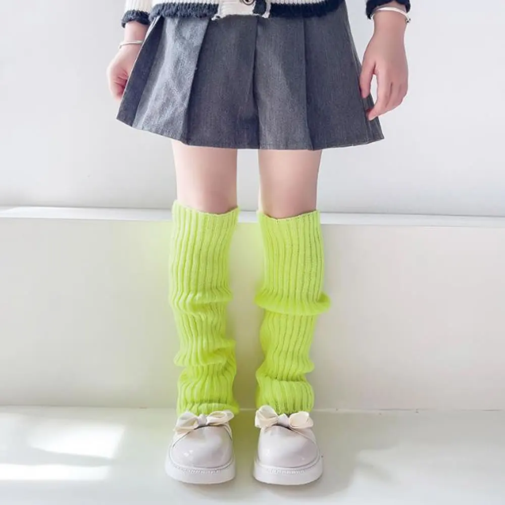 Children's dopamine girl socks spring and autumn knitted Lolita leg covers Macaron color baby socks Candy color