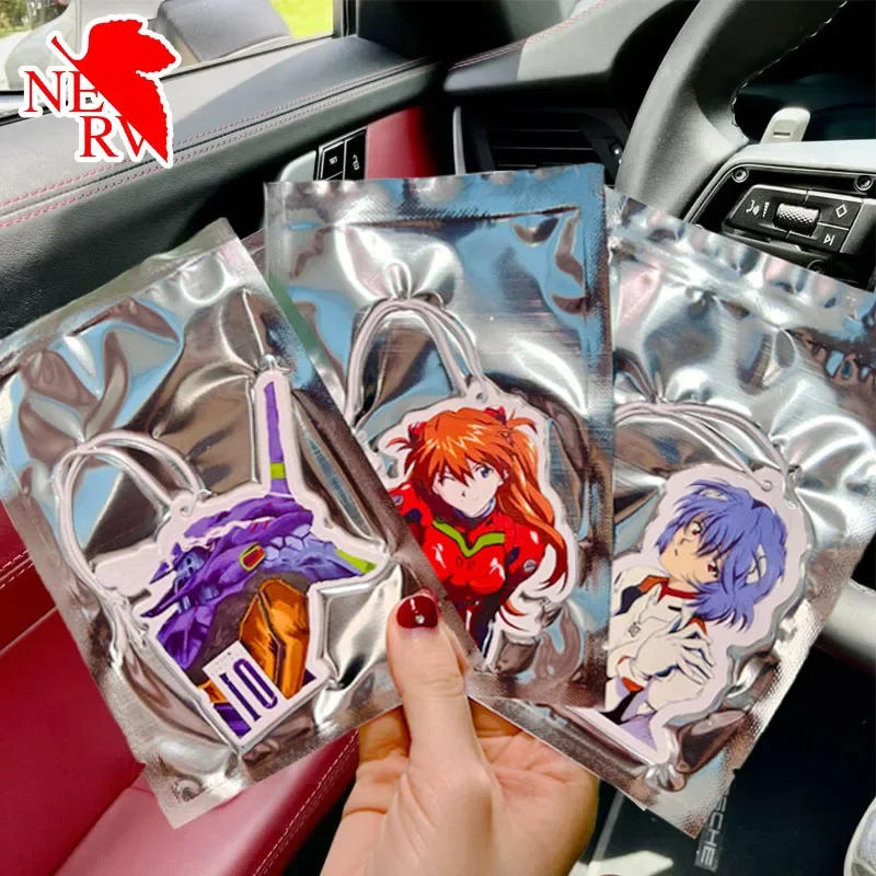 .Evangelion EVA Car Air Fresheners Auto Hanging Anime Long-Lasting Aromatherapy Pendant Decoration Car Deodorization Accessories