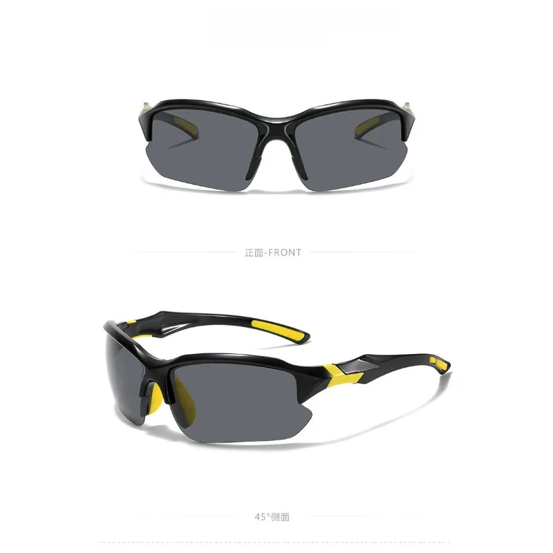 1 Stück Damen-Sonnenbrille mit halbem Rahmen, polarisierte Gläser, gepunkteter Rahmen, leichter Kunststoffrahmen, sportlich und hochwertig – Detail 4