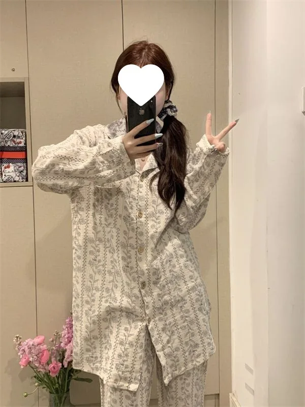 

Pjs Set Women's Pajama Set Women's Warm Winter Pajamas Fashionable Home Clothes, Pajamas Cute Pajama Set Princess Wind Cotton