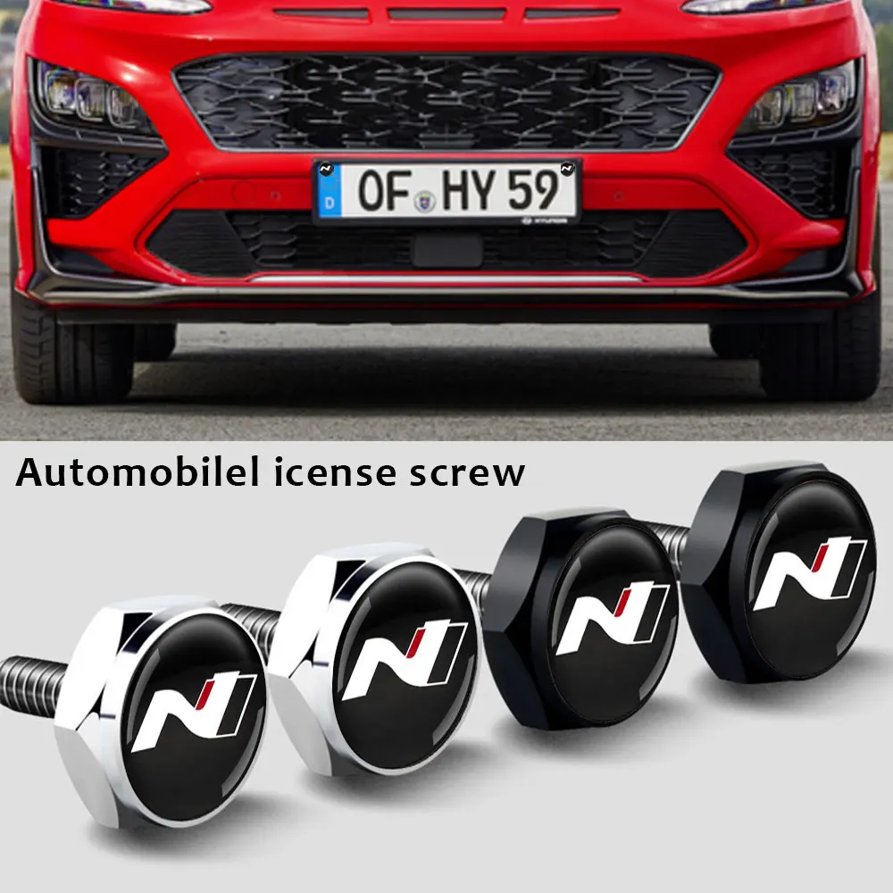 Tornillos de Metal universales para Bandera de coche, pernos de placa de matrícula, accesorios para automóviles para Hyundai N Line Sonata Tucson