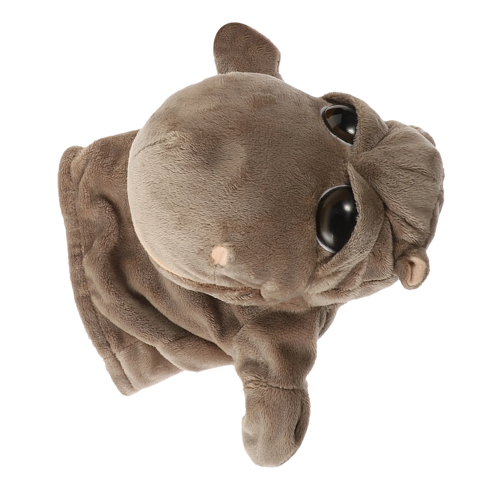 Mão hipopótamo marrom com boca móvel animal interativo recheado para crianças role play contar histórias educacional fingir trabalho