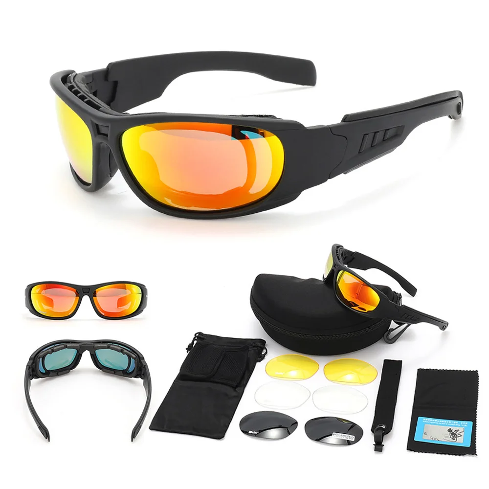 C6 Polarized Tactical Goggles for Outdoor Sports & Airsoft Shooting Glasses High-Definition Lens for Impact Protection NA198S