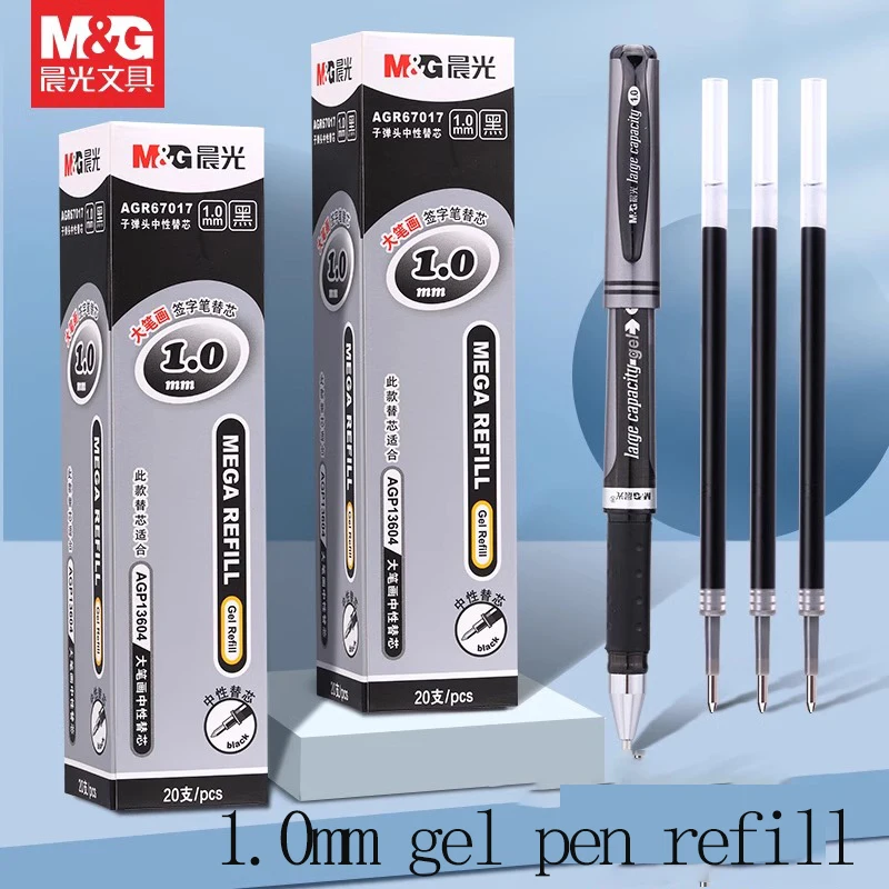 

M&G Gel Pen Refill 1.0mm Black Extra-Bold Signing Pen Refill Black Calligraphy Pen Replacement Thick Refill