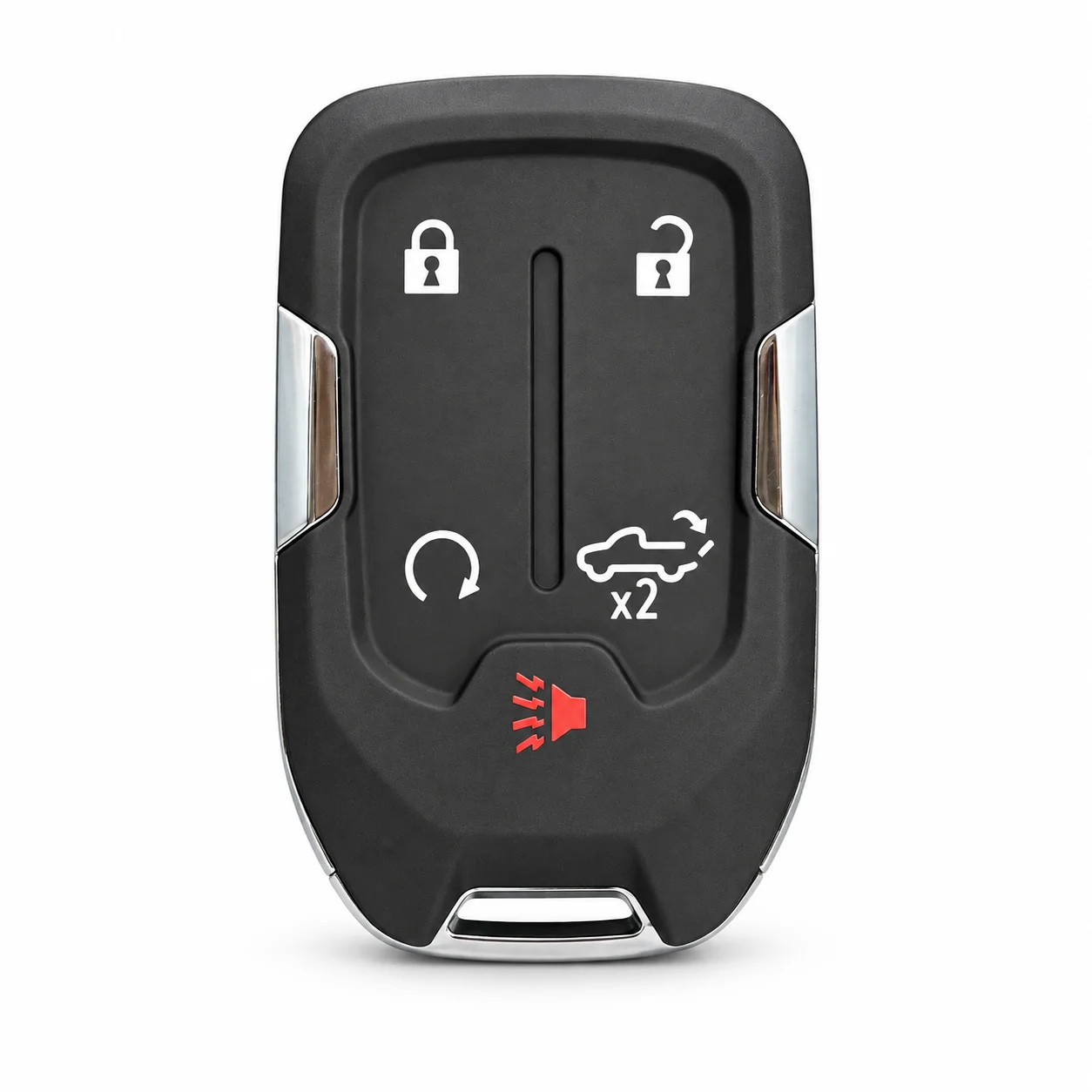5-Button Key Fob Shell Replacement for Chevrolet Silverado 2019-2023 GMC Sierra 2019-2023 Keyless Entry Remote Case Housing Remote Start Power Tailgate Lock Unlock Panic Shell Only No Electronics