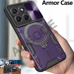 For Motorola Moto G67 G77 G75 G84 G85 G86 G53 G54 G55 G56 G06 Power 4G Case Slide Camera Lens Ring Kickstand Phone Cover Funda