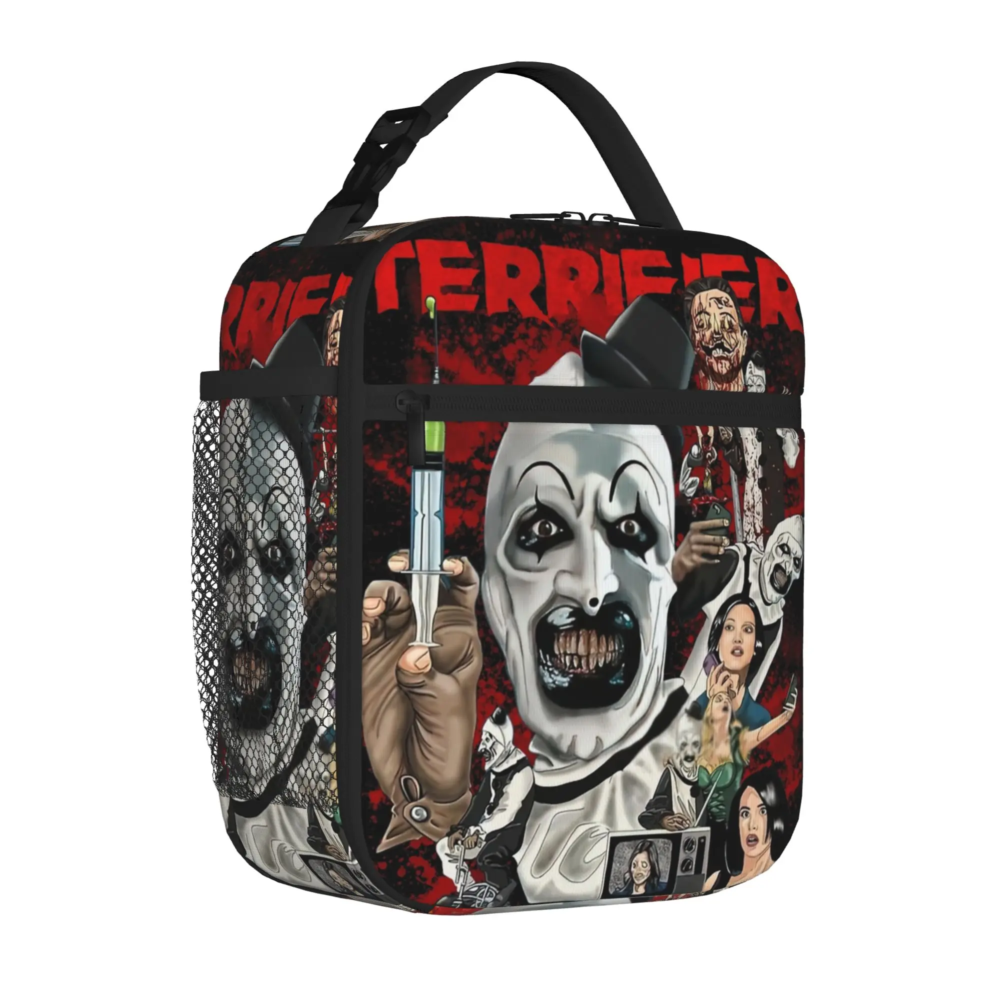 Terrifiers Horror Halloween Thermal Insulated Lunch Bag for Office  Portable Food Bag Container Cooler Thermal Food Box