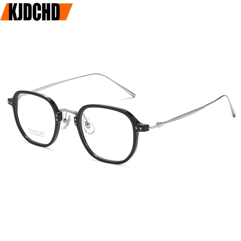 

KJDCHD новая сверхлегкая титановая оправа для очков в стиле ретро, квадратная круглая мужская и женская оправа для очков, оптическая оправа для очков по рецепту