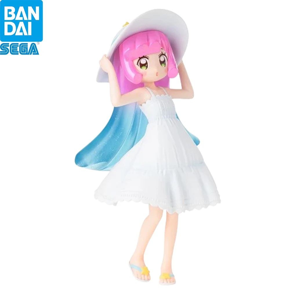 In Stock SEGA Puniru Gradient Hair White Sun Hat Summer Dress Cute Standing Anime Collectible Figure Desk Decor
