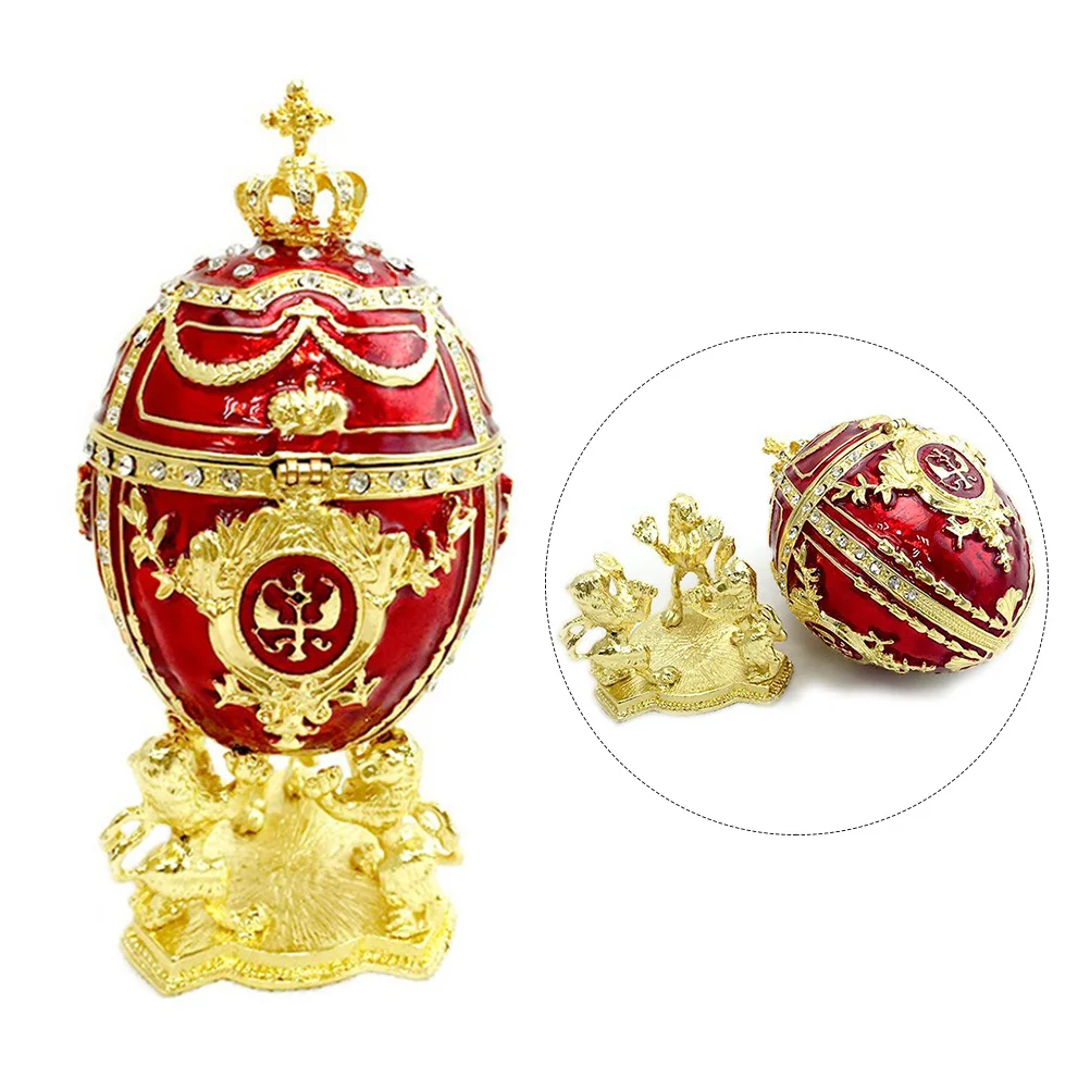 1 قطعة صندوق خاتم البيض المرصع بالألماس مجوهرات إبداعية منظم حقيبة للتخزين لتزيين الهدايا خاتم حلية مجوهرات