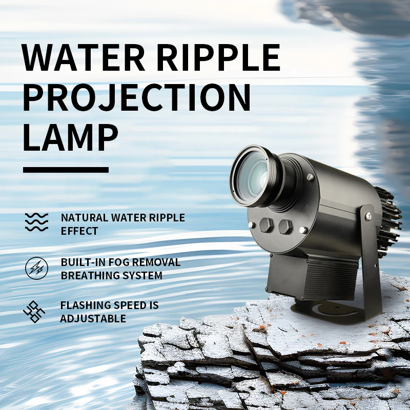 NEW high quality 160w/200w waterproof  HD lens monochrome  water ripples outdoor water pattern projection light