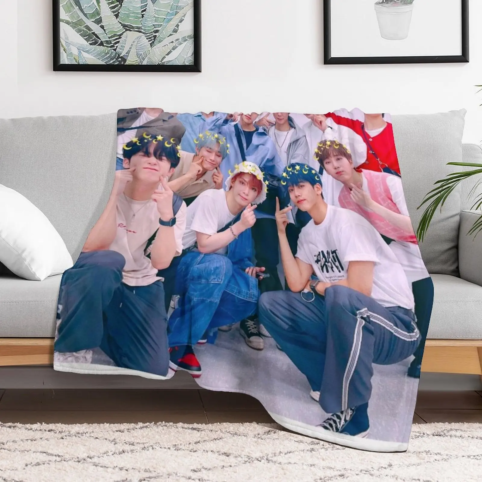 OMEGA X - kpop - edit Throw Blanket Moving Custom Decorative Throw Decorative Sofa Blankets