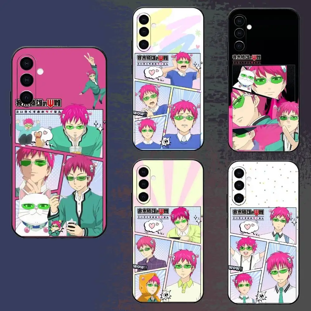 

Anime Boy S-Saiki Kusuo Phone Case For Samsung Galaxy A73,A72,A71,A70,A52,A51 Others Soft Black Cover