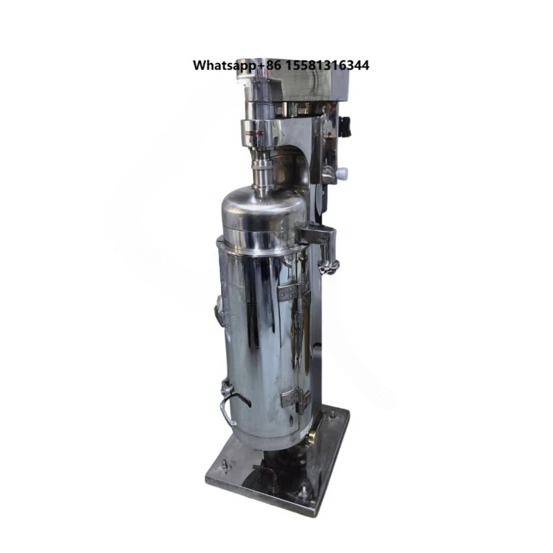 Small Continuous Bowl Tubular Centrifuge Oil Water Separation Oil Machine