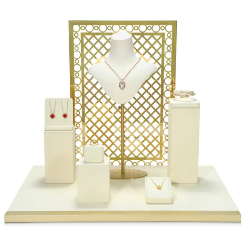 Luxury Jewelry Display Stand for Ring Necklace Earring Window Showcase