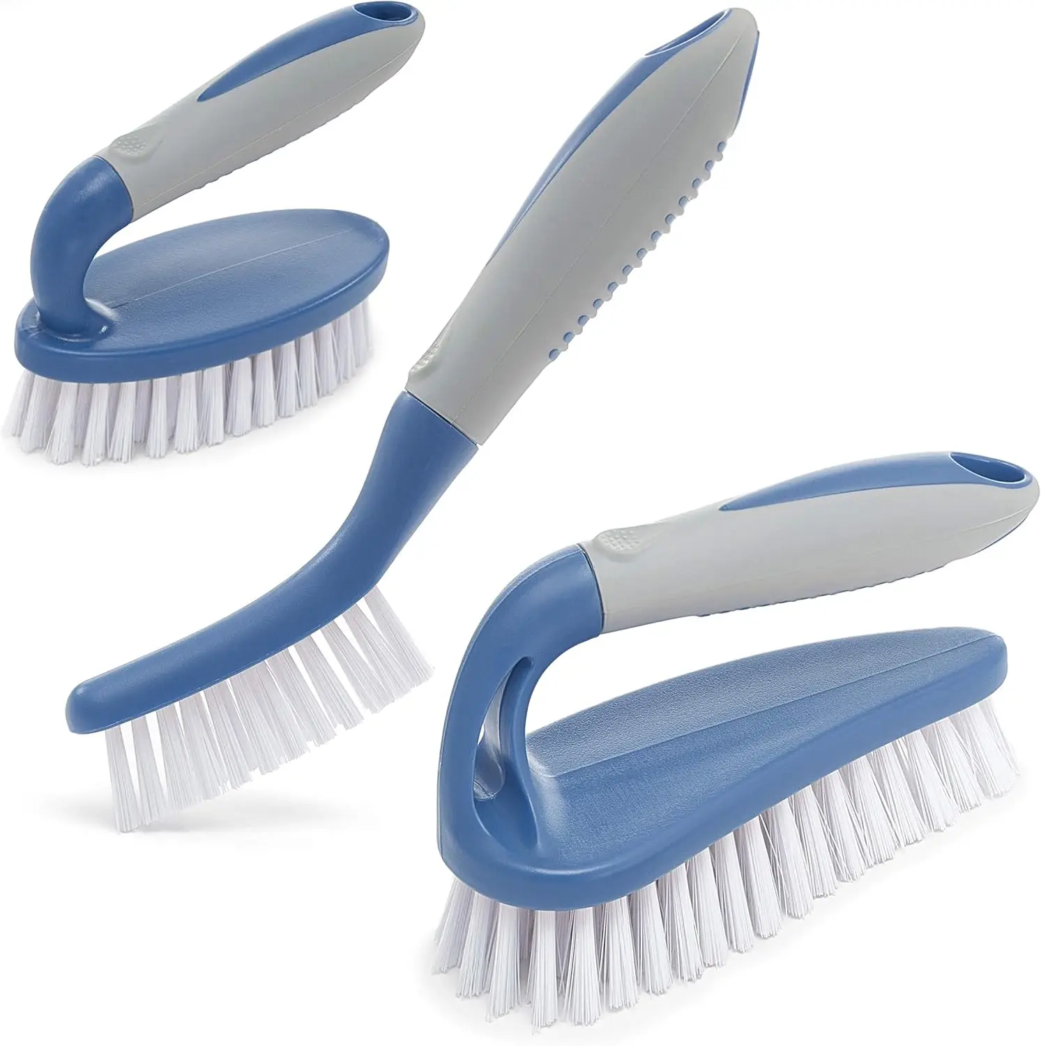 

Scrub Brush Set of 3pcs - Cleaning Shower Scrubber with Ergonomic Handle and Durable Bristles - Grout