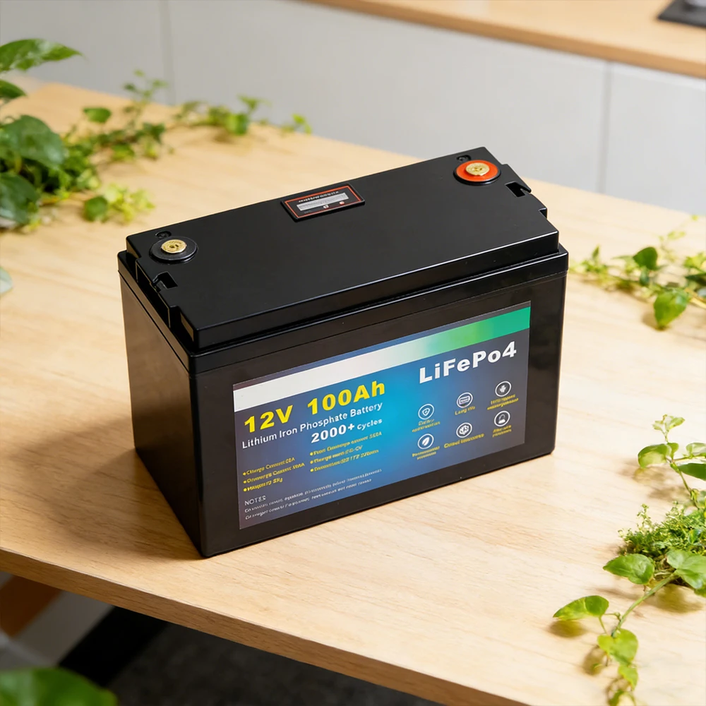 Custom Waterproof 12VLiFePO4 Solid State 100Ah Marine Battery Backup 2000+ Cycles Supports RS485 CAN Bus