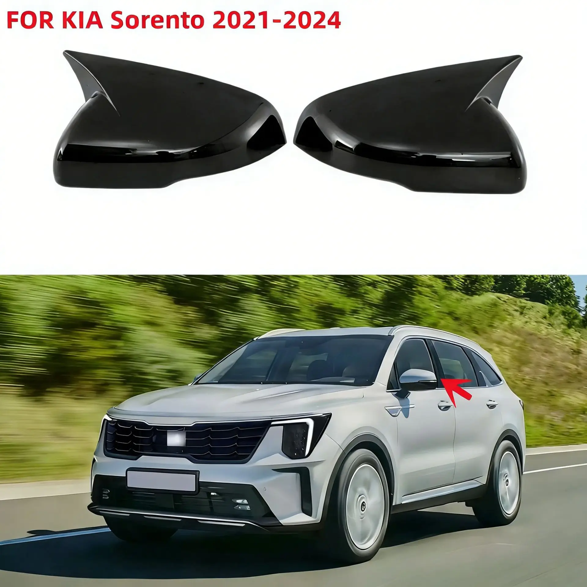 Suitable for Kia Sorento horn Sorento modified reversing mirror cover rearview mirror cover horn 2021-2024