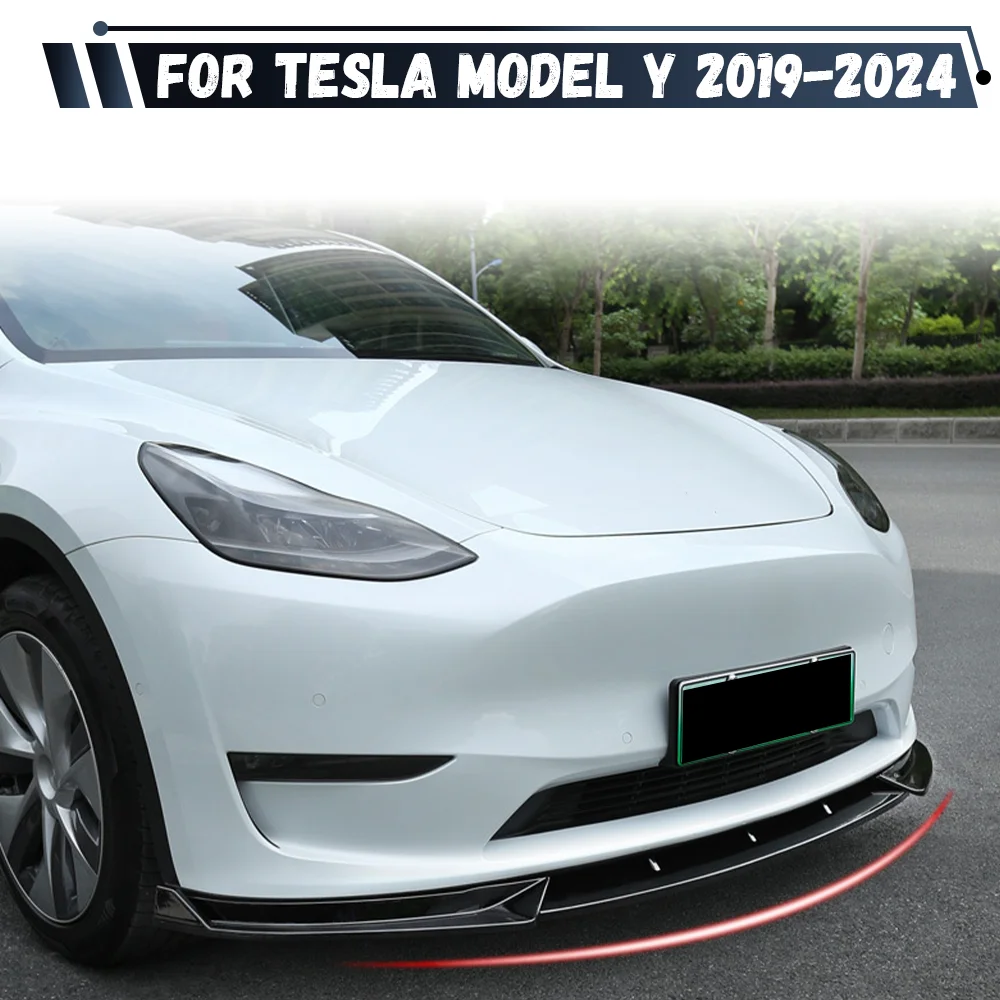 

For Tesla Model Y 2019 2020 2021 2022 2023 2024 Front Bumper Lip Spoiler Splitter Diffuser Bodykit Tuning