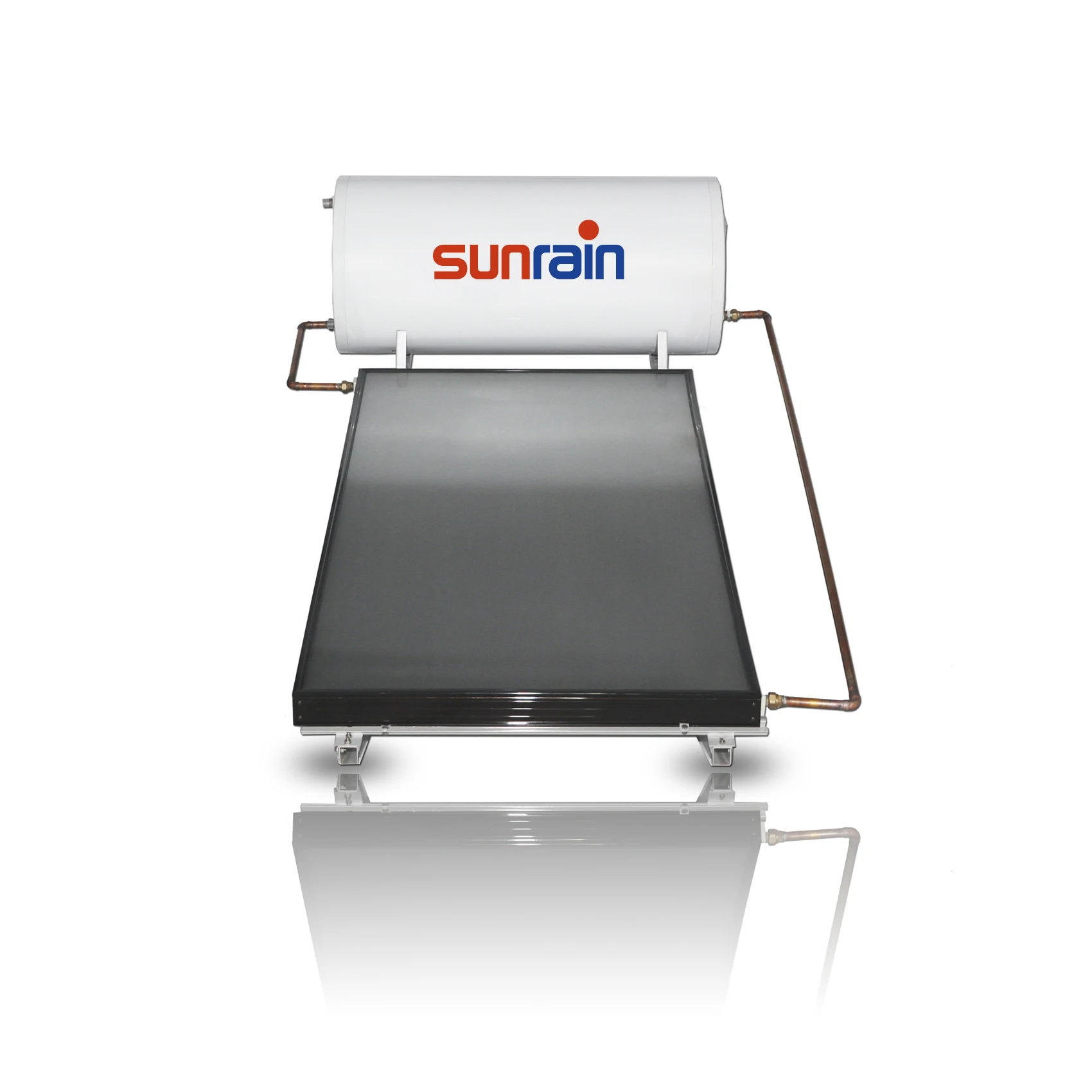 

Sunrain Solar Keymark Certificated Enamel Jacketed Water tank Flat Plate Solar Water Heater
