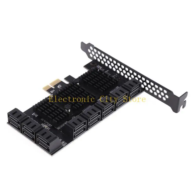 

PCIE to III Controller Expansion Card 16-Port PCIE 1X to Adapter HU8D