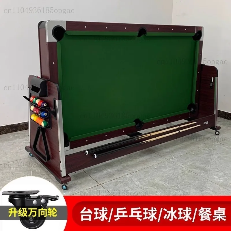 Four - in - One Pool Table Family American Flip Folding Multi-function Indoor Pool Hockey Table Tennis Conference Table