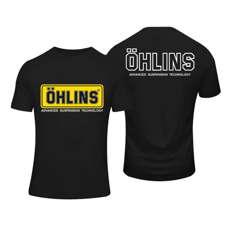 Amazing Tees Men Ohlins Shock Suspension Car Motorcycle Sport Racing T Shirt Summer Casual Oversized men's Short sleeve T-shirts image 4