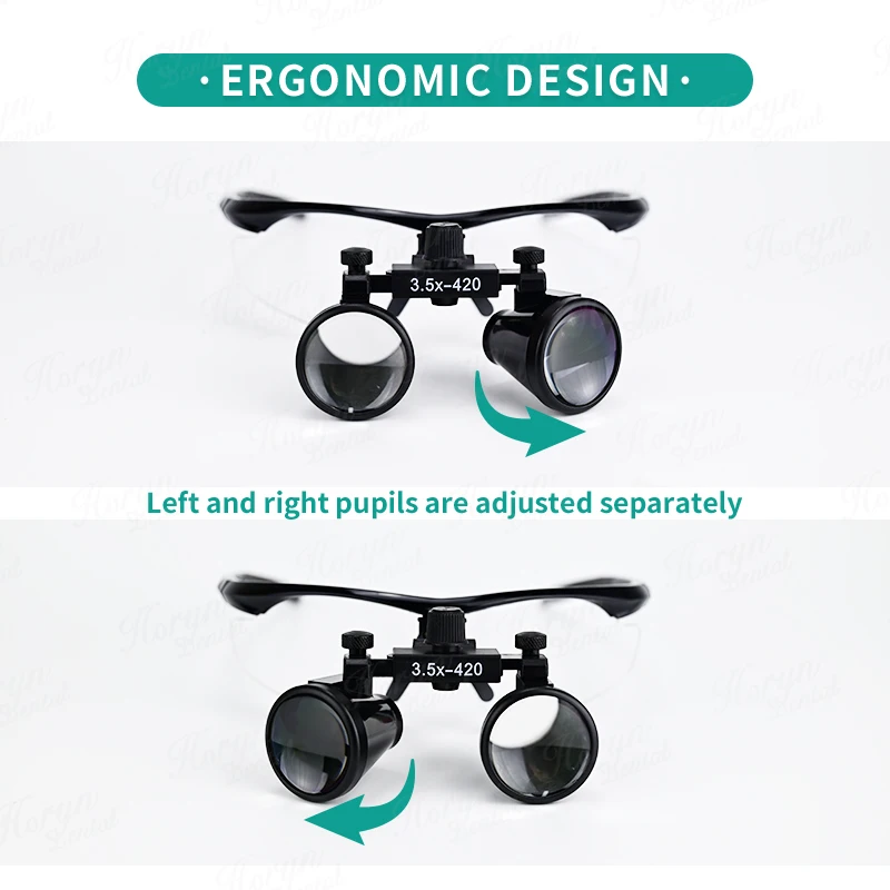 Easy to Use den tal Loupes 2.5X 3.5X With Wireless Led Light With Battery