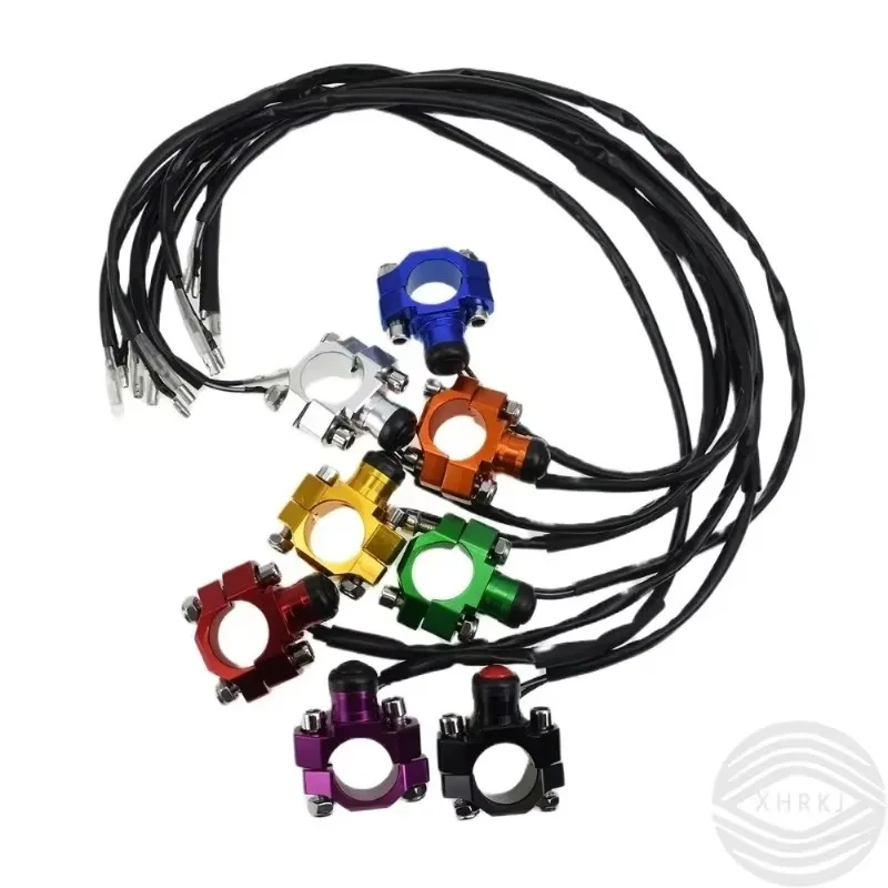 8C CNCMotorcycle Universal Stop Start Kill Switch Button with Rotating Bar Clamp for CRF YZF EXC WRF XCF125