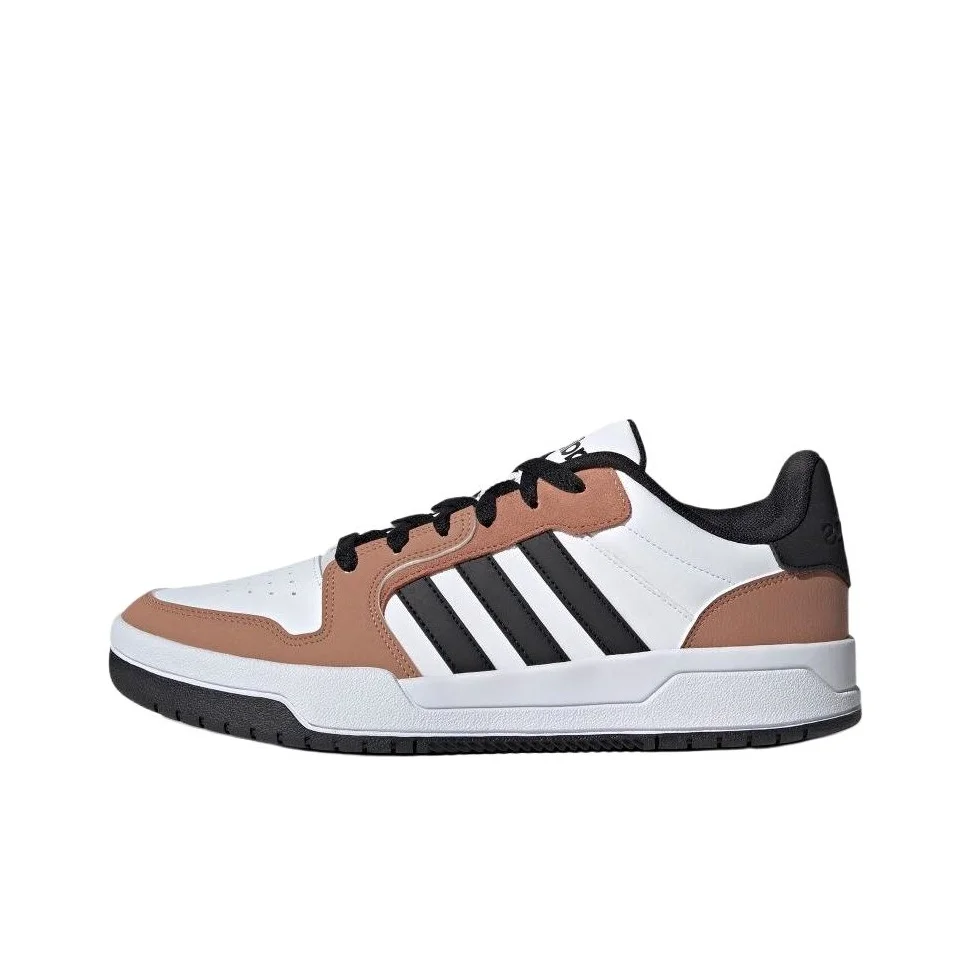 Adidas Neo Entrap Leather Low top Vintage Basketball Shoes Unisex White Black Brown IE3905